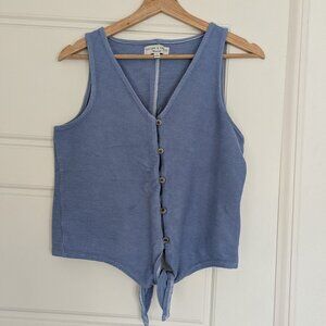Madewell Texture & Thread Tie Front Tank Top M